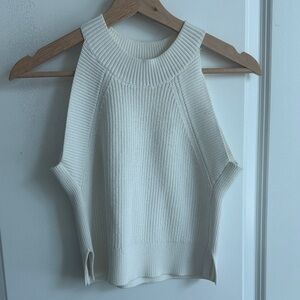 Wilfred from Aritzia white Sleeveless cropped knit top sz XS (fits like a small)